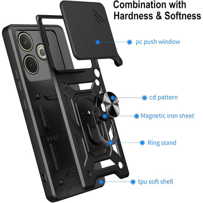 Custodia per Samsung Galaxy XCover7 Pro, Techsuit, CamShield, Nera