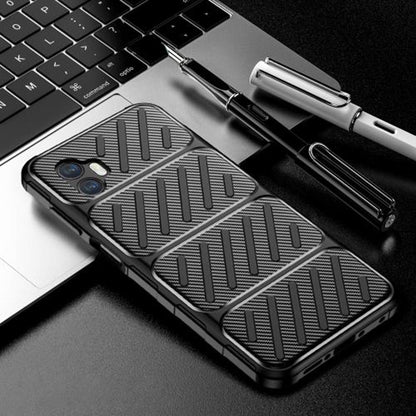Custodia per Samsung Galaxy XCover7 Pro, Techsuit, CarbonFiber, Nera