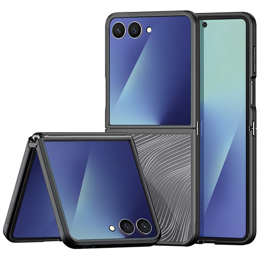 Custodia per Samsung Galaxy Z Flip7 F766, DUX DUCIS, Aimo, Nera