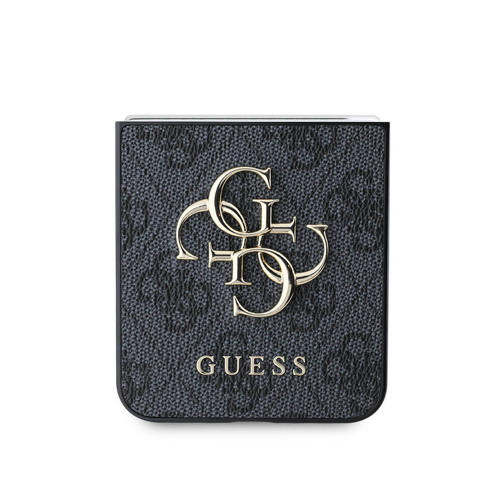 Custodia per Samsung Galaxy Z Flip7 F766, Guess, 4G Metal Logo, Marrone