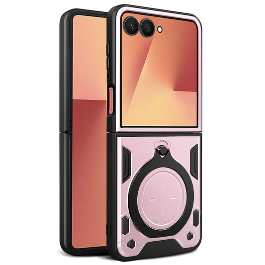 Custodia per Samsung Galaxy Z Flip7 F766, Techsuit, CamGuard Pro, Rosa Oro