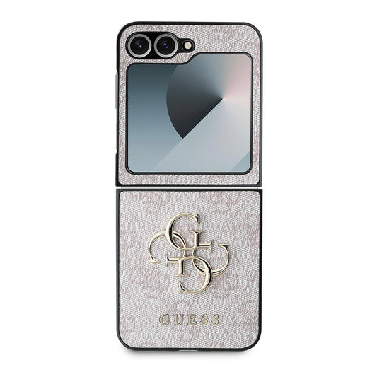 Custodia per Samsung Galaxy Z Flip7 FE F761 / Z Flip6 F741, Guess, 4G Metal Logo, Rosa