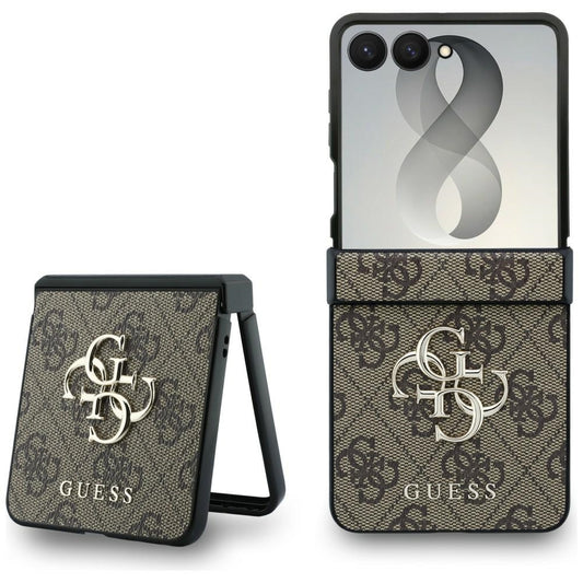Custodia per Samsung Galaxy Z Flip8 F776, Guess, 4G Big Logo, Marrone