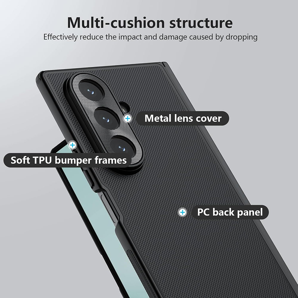 Case for Samsung Galaxy Z Fold7 F966, Nillkin, Super Frosted Shield, Black
