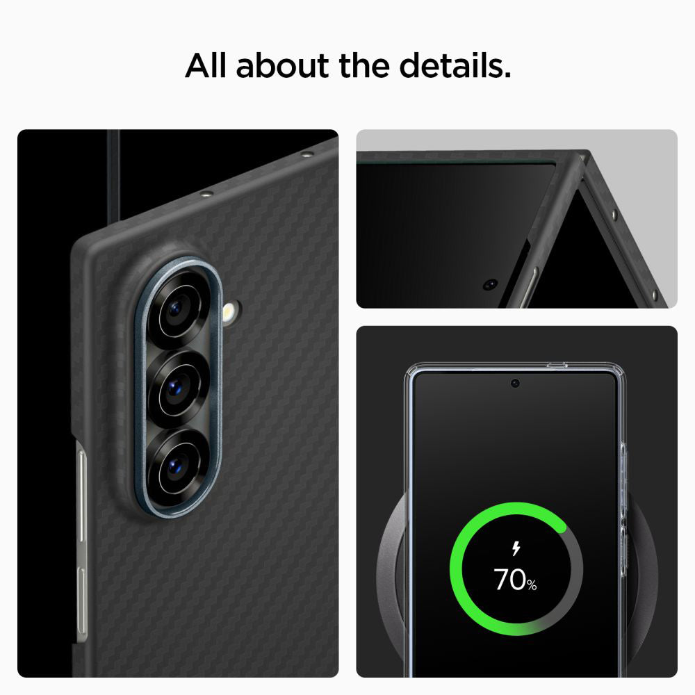 Custodia per Samsung Galaxy Z Fold7 F966, Spigen, Air Skin, Nera ACS09555