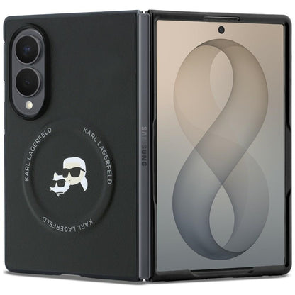 Custodia per Samsung Galaxy Z Fold8 F971, Karl Lagerfeld, Karl & Choupette Head Pin, Nera
