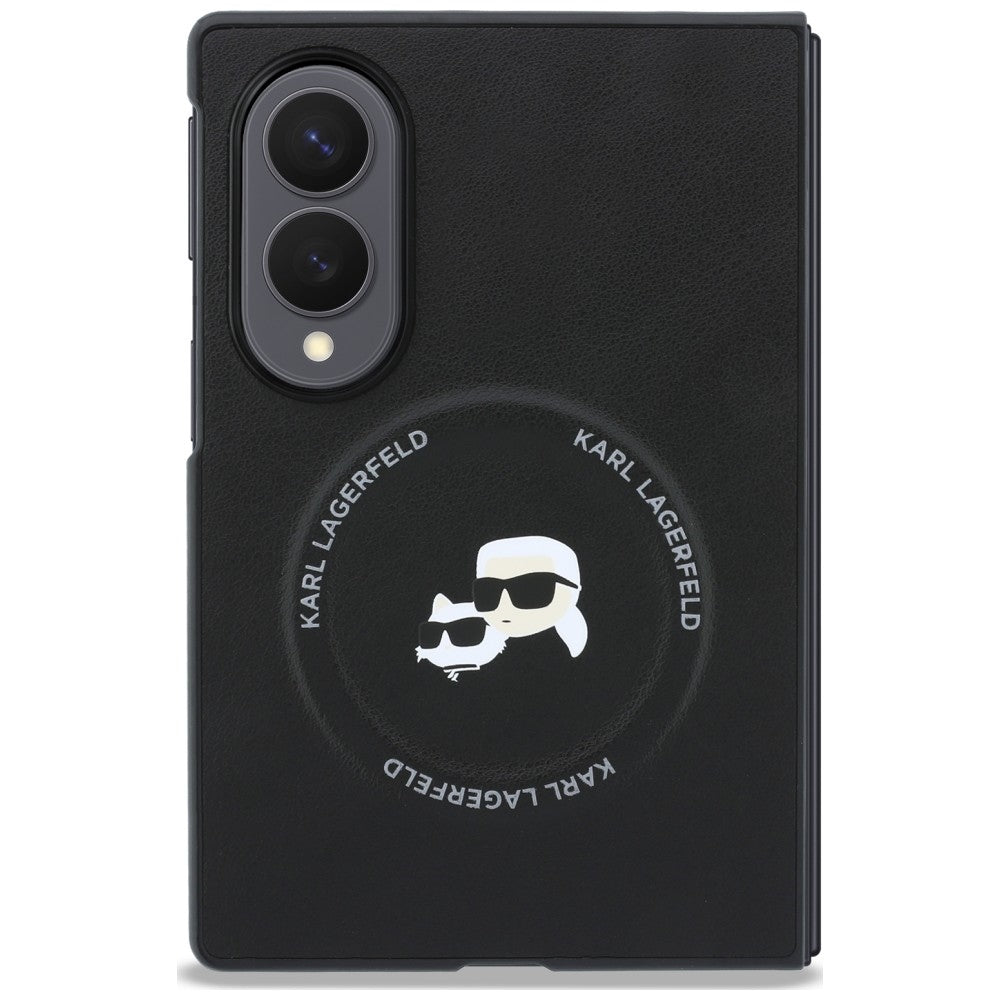 Custodia per Samsung Galaxy Z Fold8 F971, Karl Lagerfeld, Karl & Choupette Head Pin, Nera