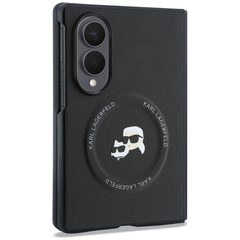 Custodia per Samsung Galaxy Z Fold8 F971, Karl Lagerfeld, Karl & Choupette Head Pin, Nera