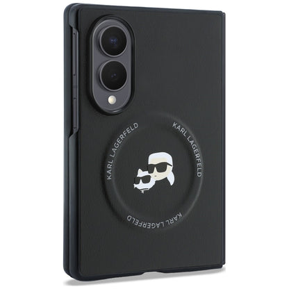 Custodia per Samsung Galaxy Z Fold8 F971, Karl Lagerfeld, Karl & Choupette Head Pin, Nera