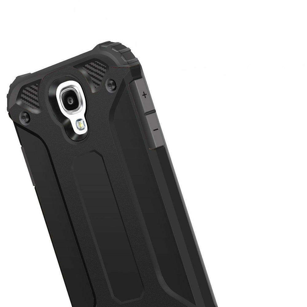 Custodia per Samsung I9500 Galaxy S4, Techsuit, Hybrid Armor, Nera