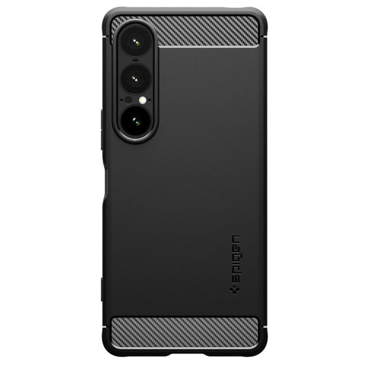 Custodia per Sony Xperia 1 VII, Spigen, Rugged Armor, Nera Opaca