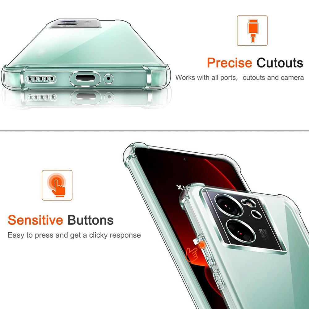 Custodia per Xiaomi 13T Pro / 13T, Techsuit, Shockproof Clear, Trasparente