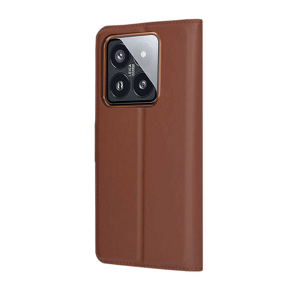 Custodia per Xiaomi 14 Pro, Techsuit, Leather Folio, Marrone