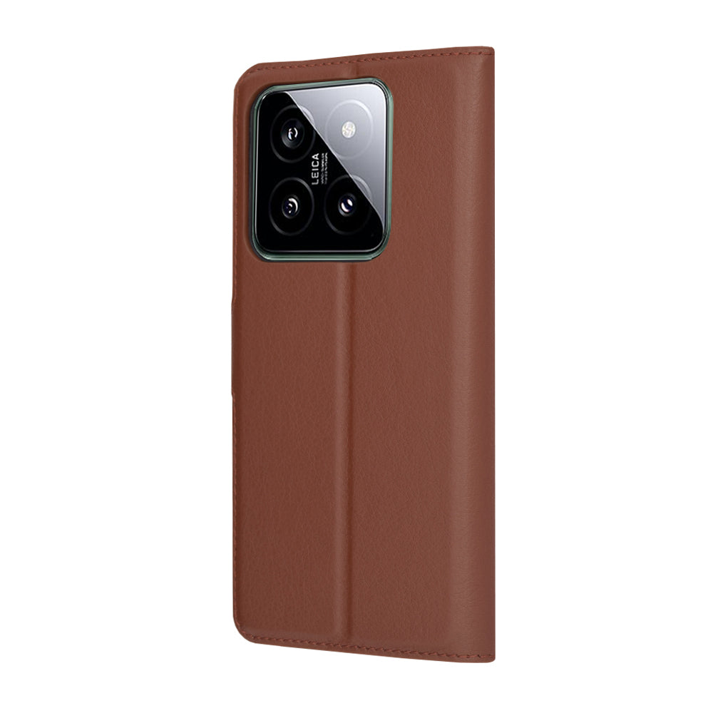 Custodia per Xiaomi 14, Techsuit, Leather Folio, Marrone