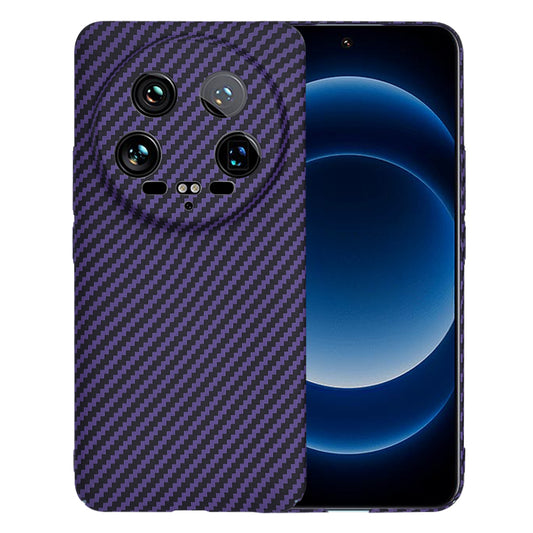 Custodia per Xiaomi 14 Ultra, Techsuit, Carbonite FiberShell, Viola
