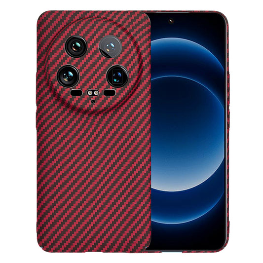Custodia per Xiaomi 14 Ultra, Techsuit, Carbonite FiberShell, Rossa