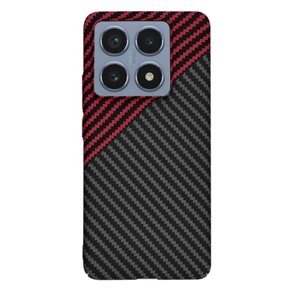 Custodia per Xiaomi 14T Pro, Techsuit, Carbonite FiberShell, Nero Rosso