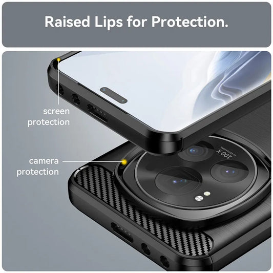 Custodia per Xiaomi 15 Pro, Techsuit, Carbonio, Nera