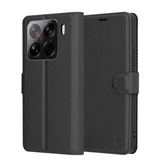 Custodia per Xiaomi 15 Pro, Techsuit, Leather Folio, Nera