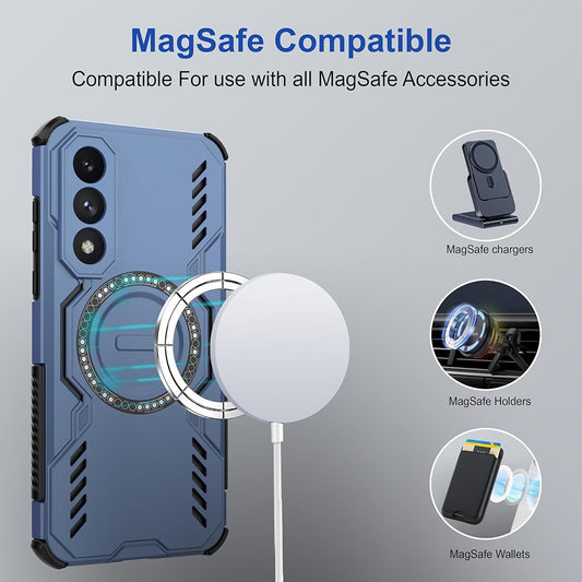 Custodia MagSafe per Xiaomi 15T Pro, Techsuit, ArmorMag, Blu