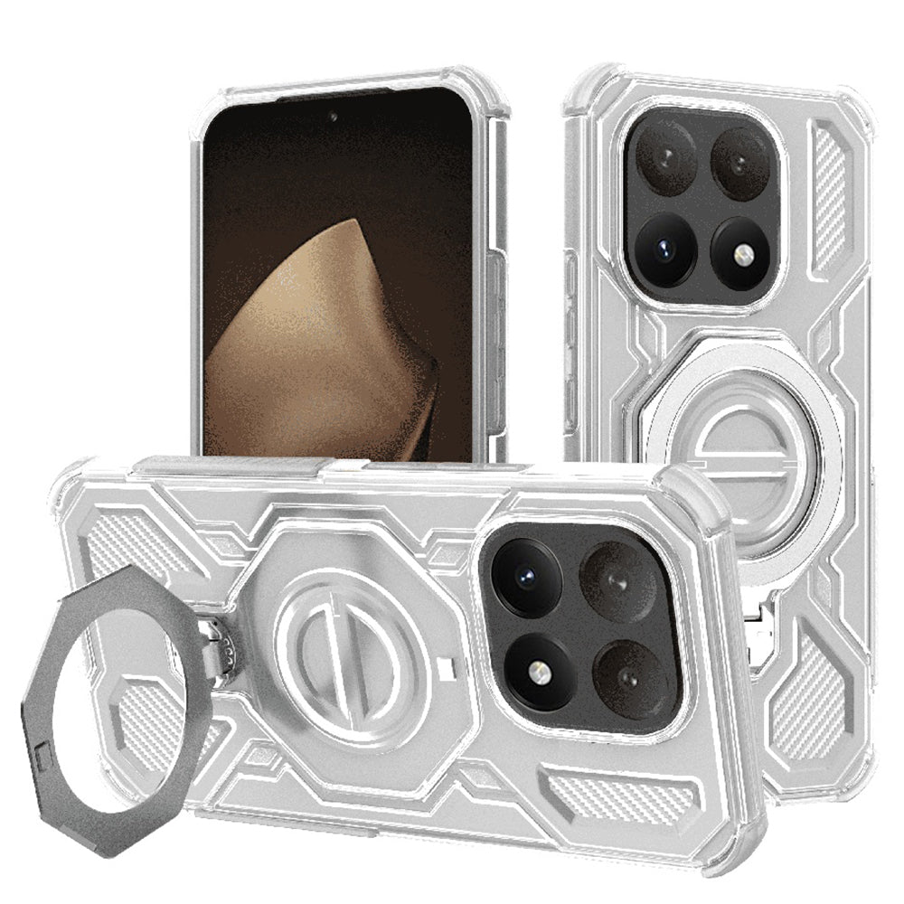 Custodia per Xiaomi 15T, Techsuit, Carbon Shield Pro, Bianca