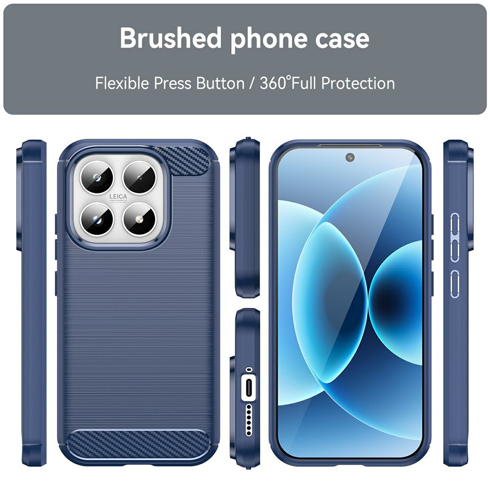 Custodia per Xiaomi 17, Techsuit, Carbonio, Blu