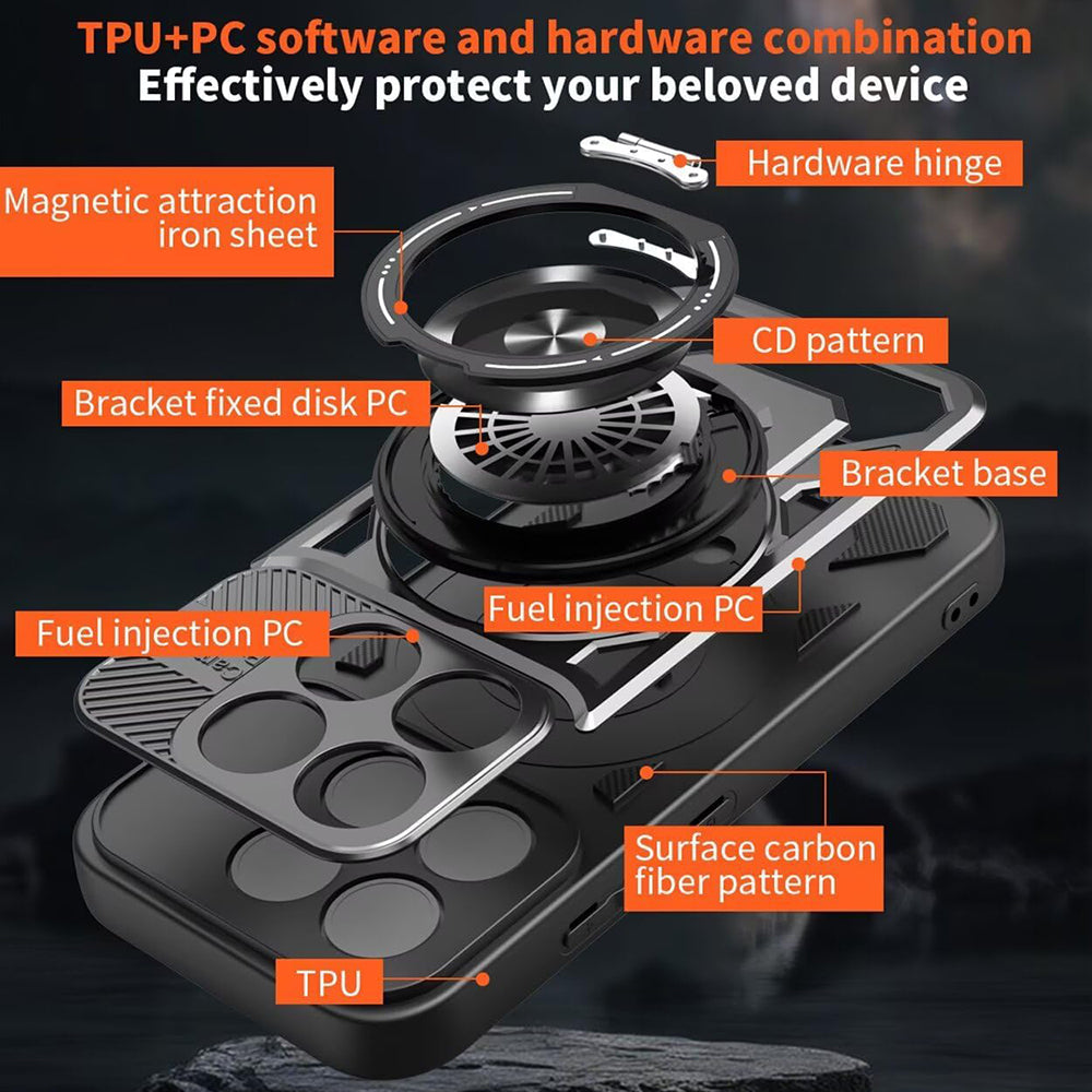 Custodia per Xiaomi 17, Techsuit, RuggedCam, Viola