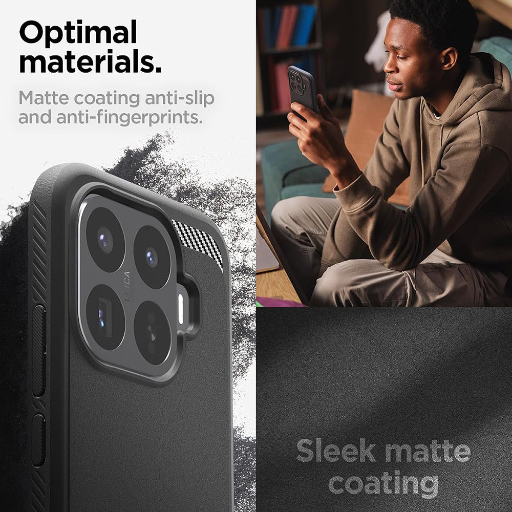 Custodia per Xiaomi 17T Pro, Spigen, Rugged Armor, Nera ACS11869