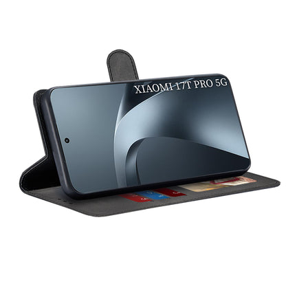 Custodia per Xiaomi 17T Pro, Techsuit, Diary Book, Nera