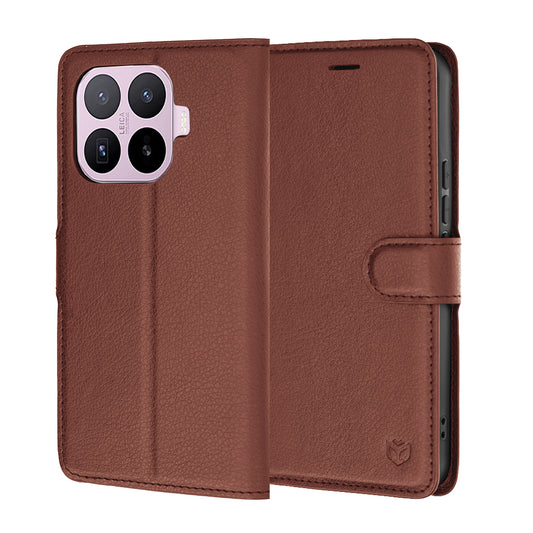 Custodia per Xiaomi 17T, Techsuit, Leather Folio, Marrone