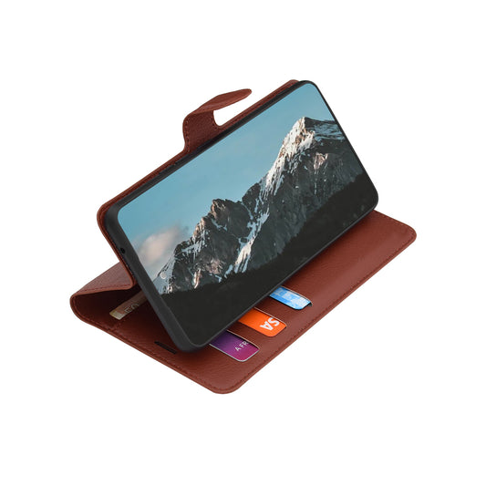 Custodia per Xiaomi 17T, Techsuit, Leather Folio, Marrone