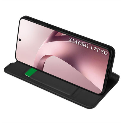 Custodia per Xiaomi 17T, Techsuit, Magskin Book, Nera