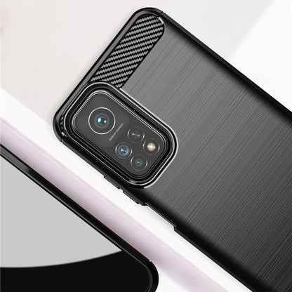 Custodia per Xiaomi Mi 10T 5G / 10T Pro 5G, Techsuit, Carbonio, Nera