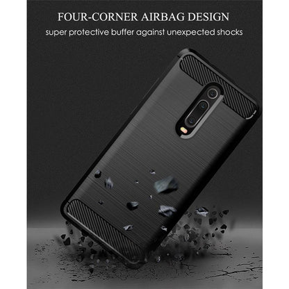 Custodia per Xiaomi Mi 9T Pro / 9T / Redmi K20 Pro / K20, Techsuit, Carbonio, Nera