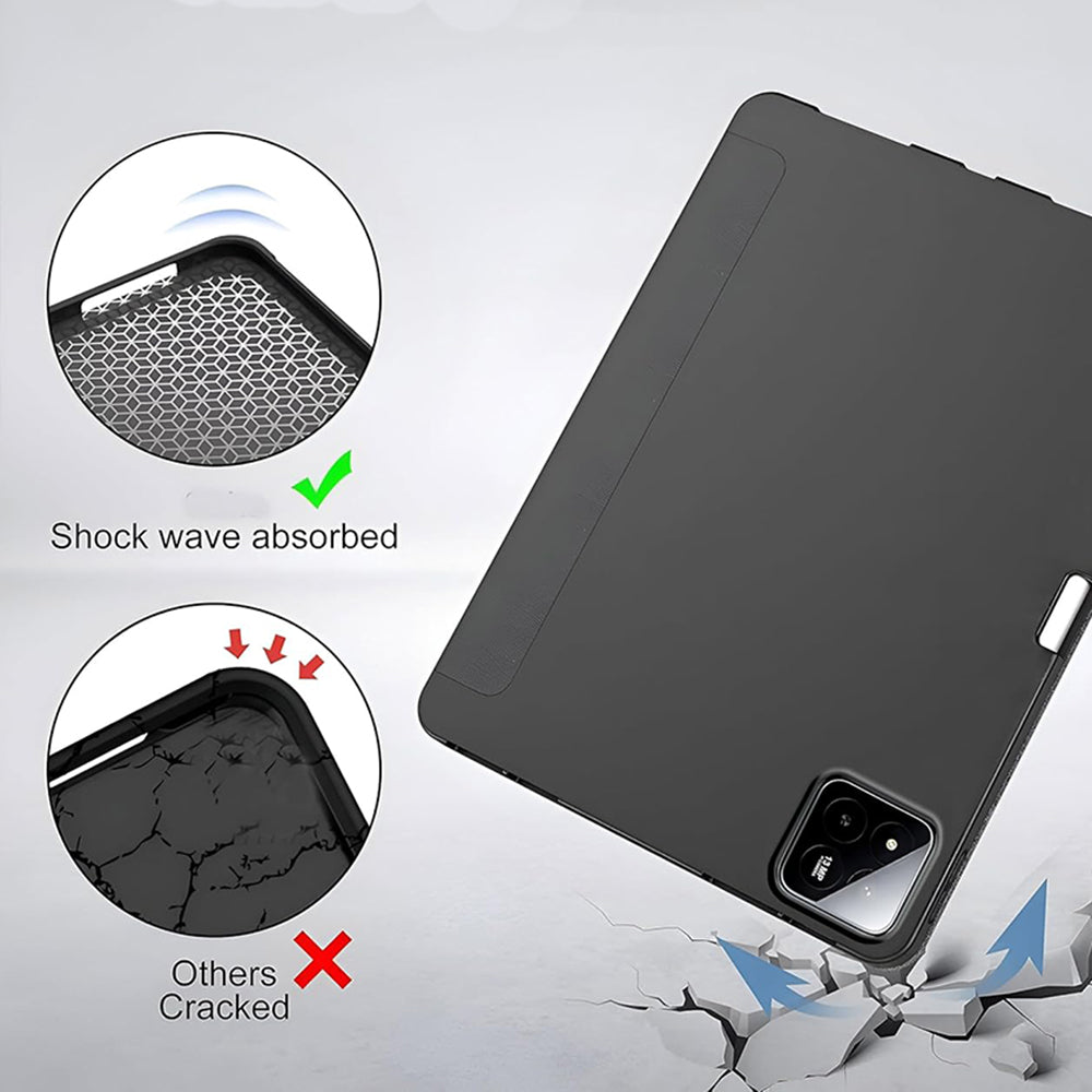 Custodia per Xiaomi Pad 7 / 7 Pro, Techsuit, Flex Trifold, Nera
