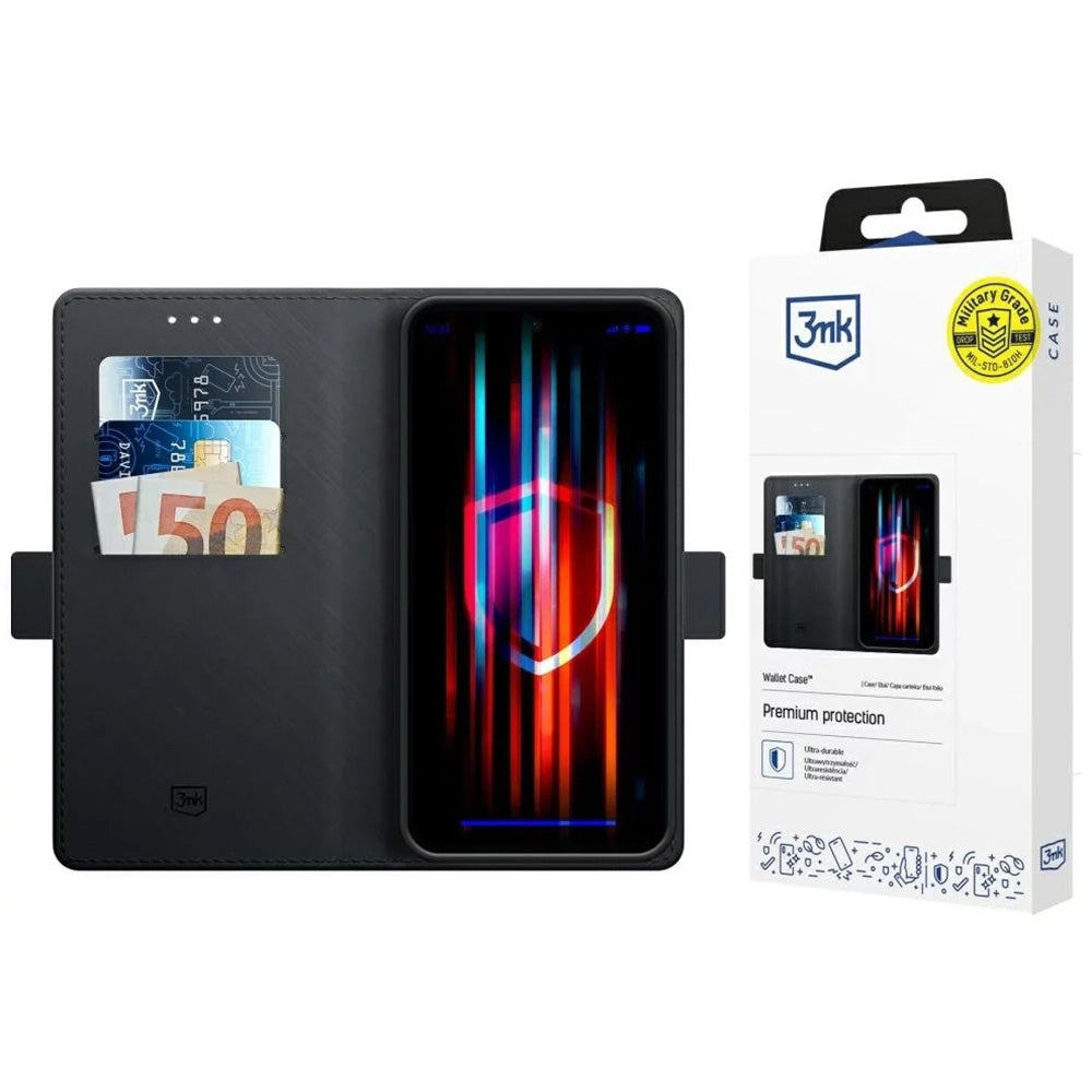 Custodia per Xiaomi Poco C75 / Redmi 14C, 3MK, Wallet, Nera