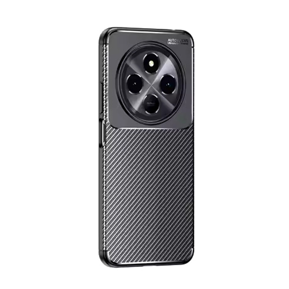 Custodia per Xiaomi Poco C75 / Redmi 14C, Techsuit, CarbonFiber, Nera