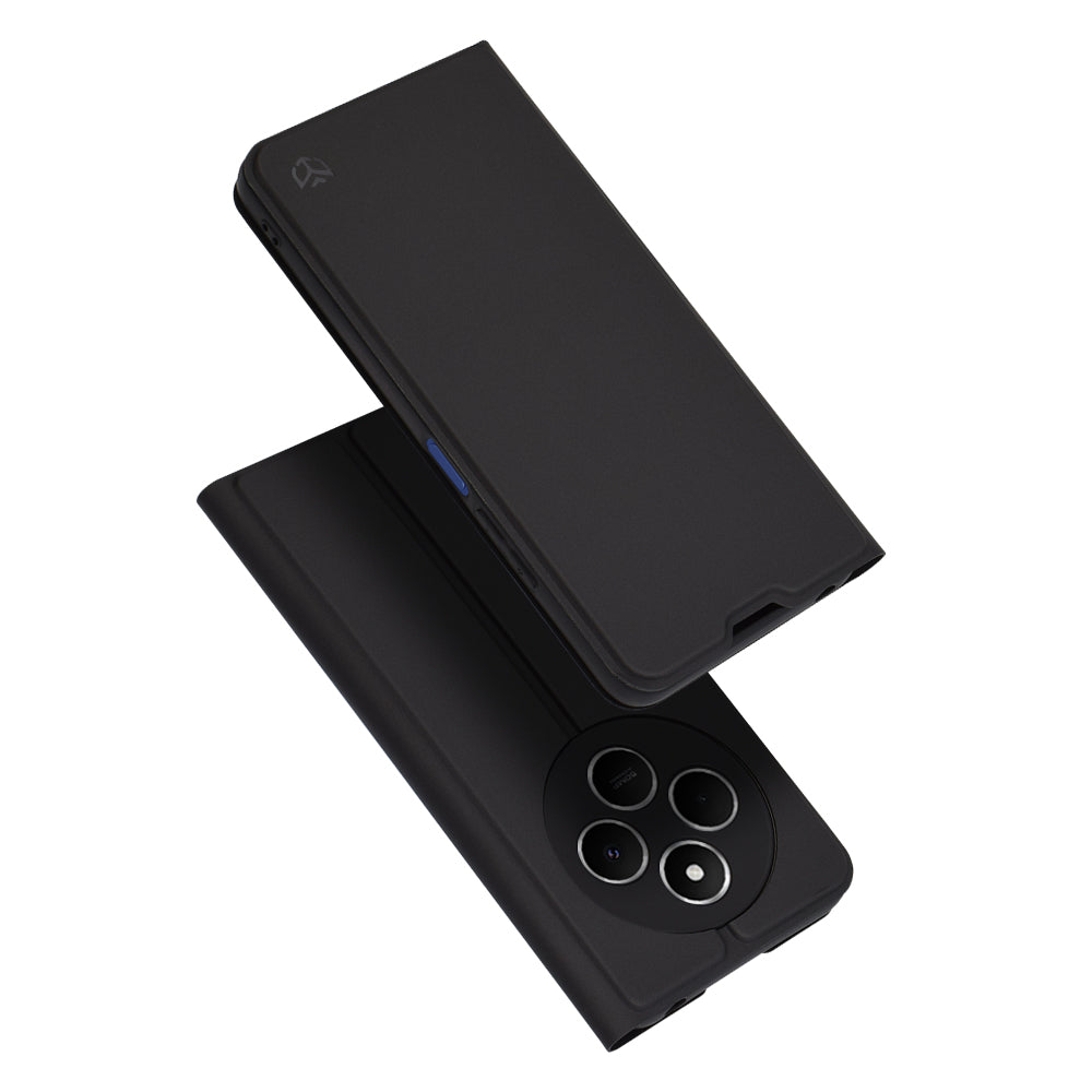 Custodia per Xiaomi Poco C75 / Redmi 14C, Techsuit, Magskin Book, Nera