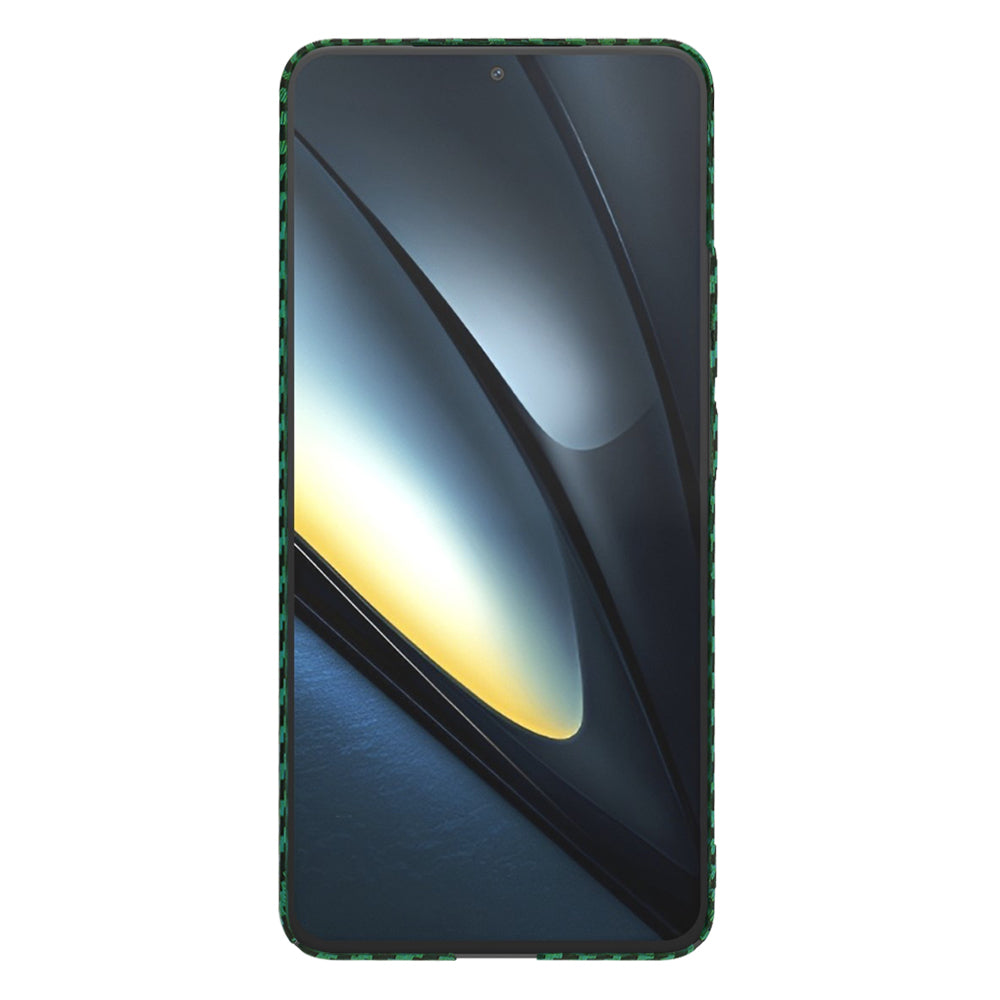 Custodia per Xiaomi Poco F6 Pro, Techsuit, Carbonite FiberShell, Verde