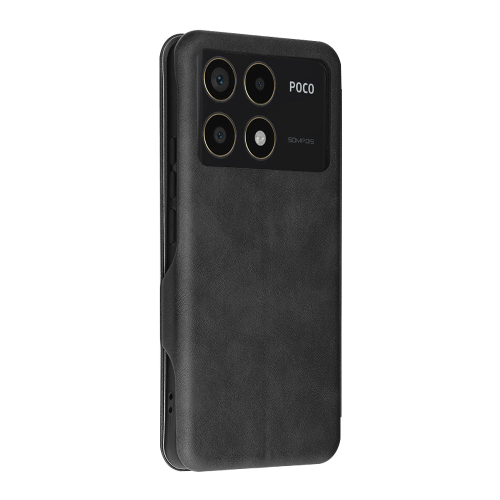Custodia per Xiaomi Poco F6 Pro, Techsuit, Safe Wallet Plus, Nera