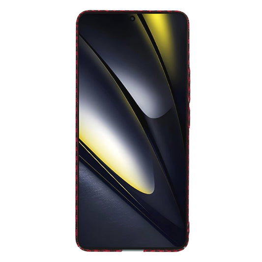 Custodia per Xiaomi Poco F6, Techsuit, Carbonite FiberShell, Rossa