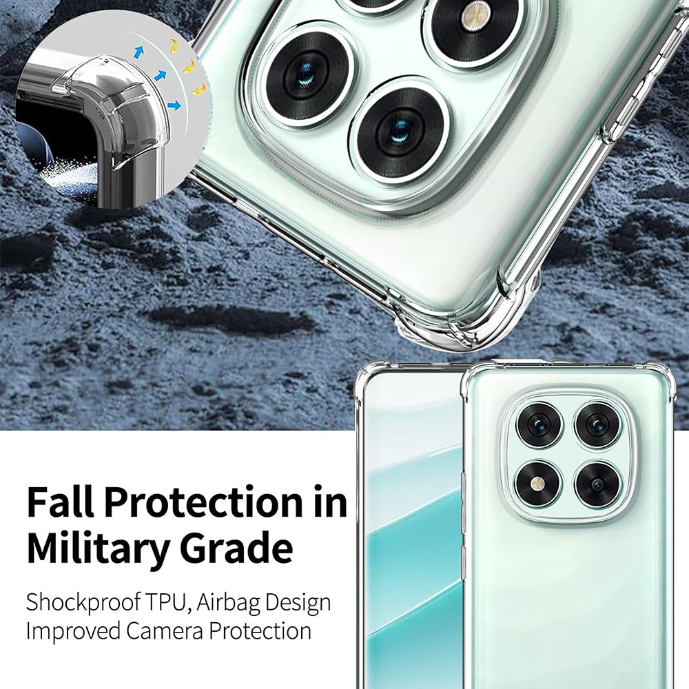 Custodia per Xiaomi Poco F7 Pro, Techsuit, Shockproof Clear, Trasparente