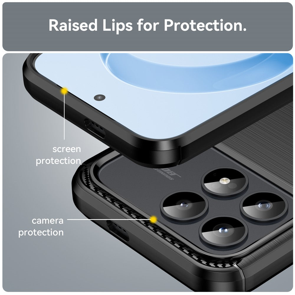 Custodia per Xiaomi Poco F8 Pro, Techsuit, Carbonio, Nera