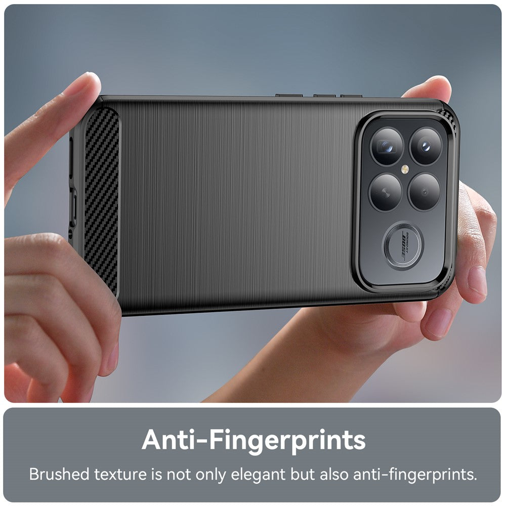 Custodia per Xiaomi Poco F8 Ultra, Techsuit, Carbonio, Nera