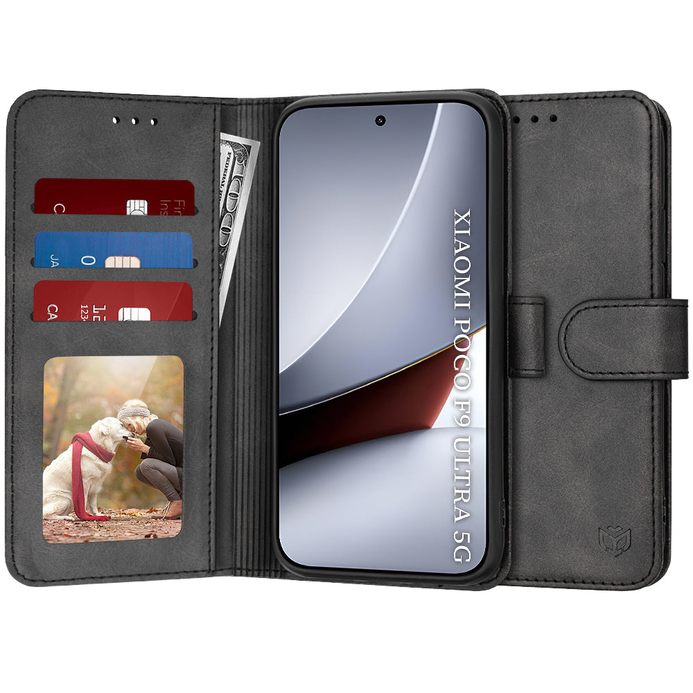 Custodia per Xiaomi Poco F9 Ultra, Techsuit, Diary Book, nera