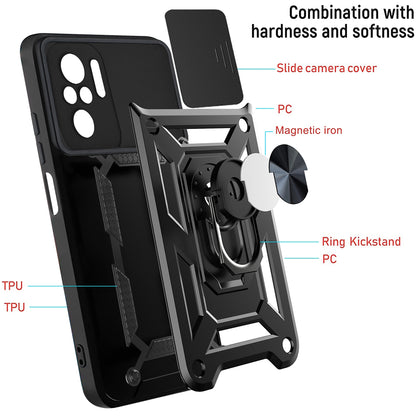 Custodia per Xiaomi Poco M5s / Redmi Note 10S / Note 10, Techsuit, CamShield, Nera