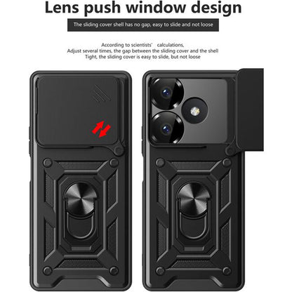 Custodia per Xiaomi Poco M6 4G / Redmi 13, Techsuit, CamShield, Nera