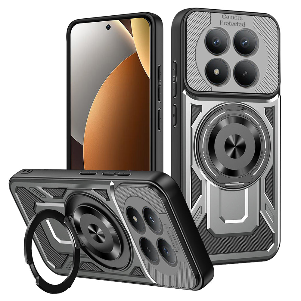 Custodia per Xiaomi Poco M8 Pro / Redmi Note 15 Pro+ 5G, Techsuit, RuggedCam, Grigia