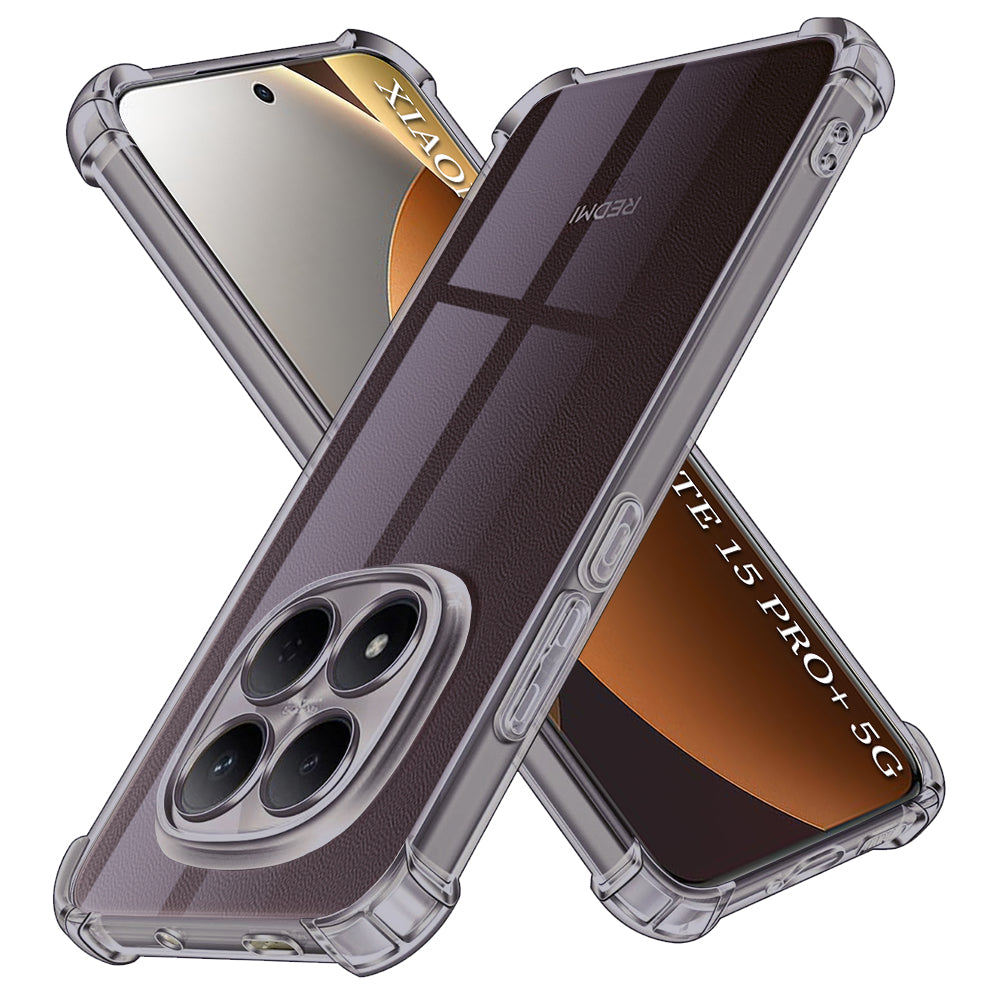 Custodia per Xiaomi Poco M8 Pro / Redmi Note 15 Pro+ 5G, Techsuit, Shockproof Clear, Nera