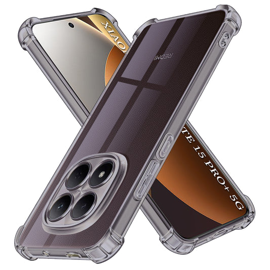 Custodia per Xiaomi Poco M8 Pro / Redmi Note 15 Pro+ 5G, Techsuit, Shockproof Clear, Nera